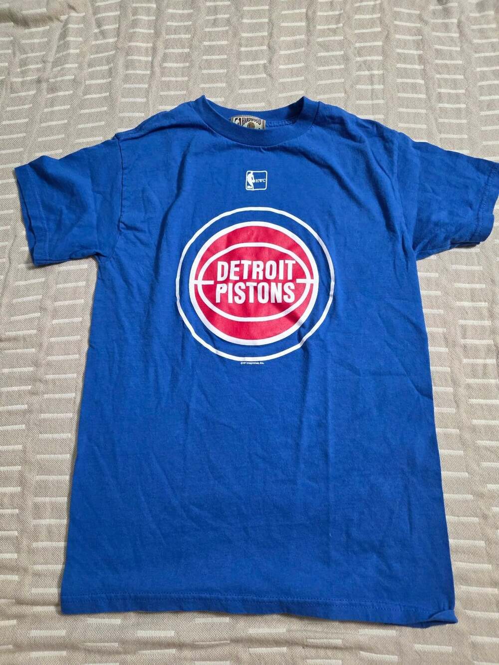NBA Hardwood Classics Detroit Pistons T-Shirt Size S Blue Cotton
